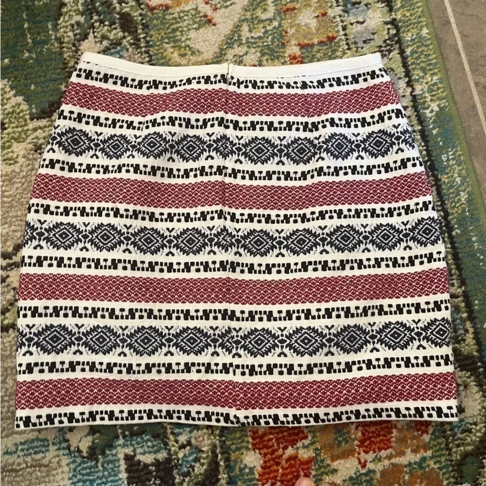 Madewell preppy aztec winter pattern adorable mini skirt